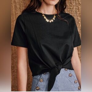 Sezane seth front tie top